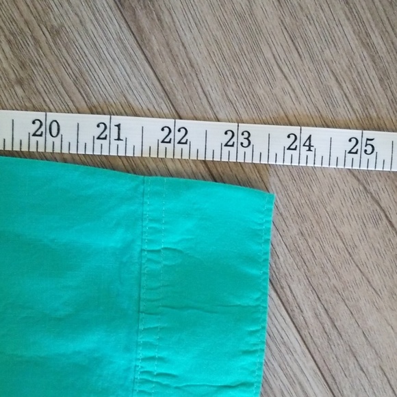 Turquoise LS button front blouse - Picture 6 of 8